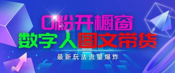 抖音最新项目，0粉开橱窗，数字人图文带货，流量爆炸，简单操作，日入1K+【揭秘】-Ai创业网