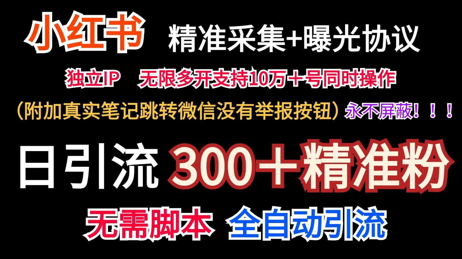 小红薯精准采集＋无限曝光＋真实笔记跳转微信，永不屏蔽(日引300＋精准粉)-Ai创业网