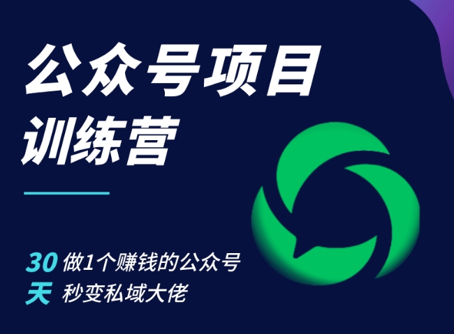公众号项目训练营，30天做1个赚钱的公众号，秒变私域大佬-Ai创业网