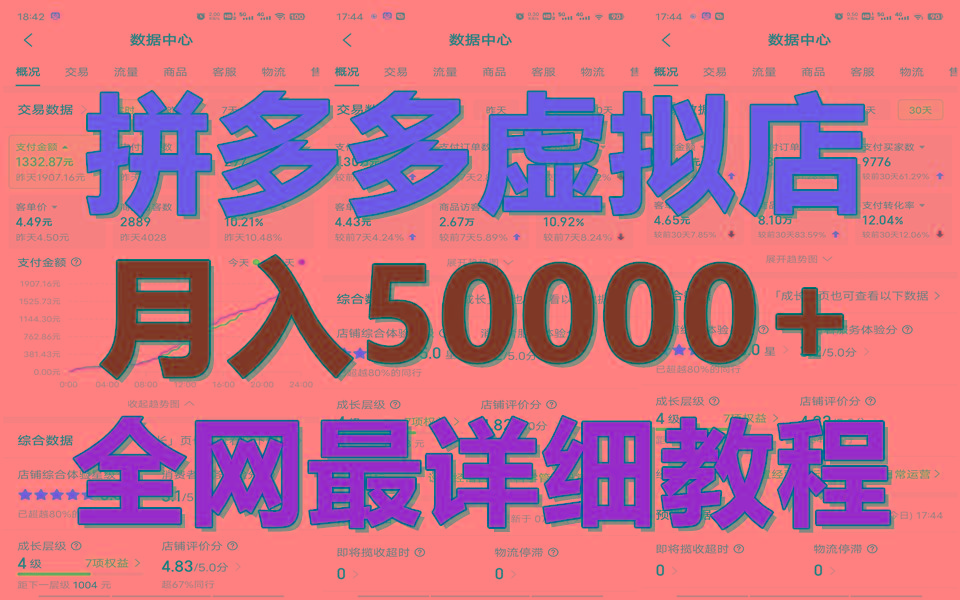 拼多多虚拟电商训练营月入50000+你也行，暴利稳定长久，副业首选-Ai创业网