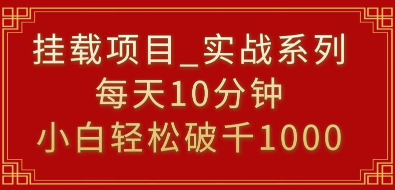挂载项目，小白轻松破1000，每天10分钟，实战系列保姆级教程【揭秘】-Ai创业网