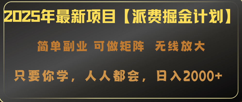 2025年最新项目【派费掘金计划】操作简单，日入2000+-Ai创业网