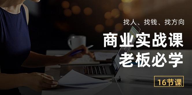 商业实战课【老板必学】：找人、找钱、找方向(16节课-Ai创业网