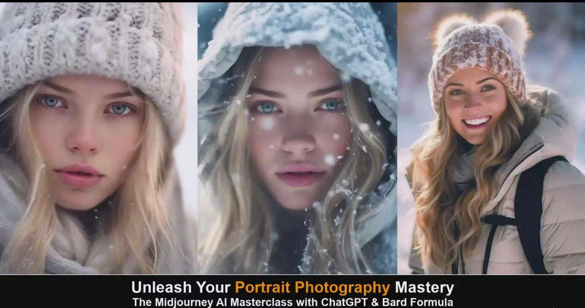 图片[5]-(9312期)Midjourney v5 ChatGPT 和 Bard AI人工智能人像摄影大师班-15节-中英字幕-Ai创业网