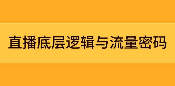 直播底层逻辑与流量密码：定位模型+案例拆解，急速流承接与数据优化全攻略-Ai创业网