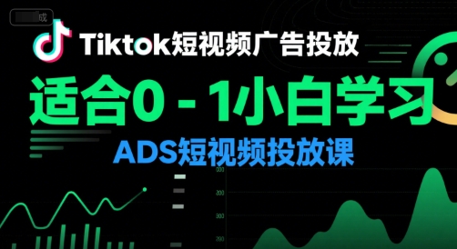 Tiktok短视频广告投放，适合0-1小白学习ADS短视频投放课-Ai创业网