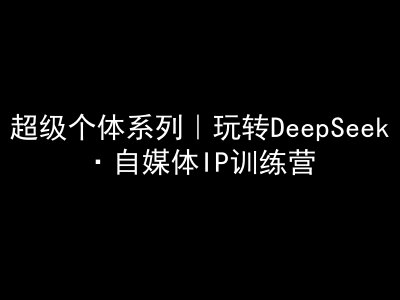 超级个体系列，玩转DeepSeek·自媒体IP训练营，deepseek教程-Ai创业网